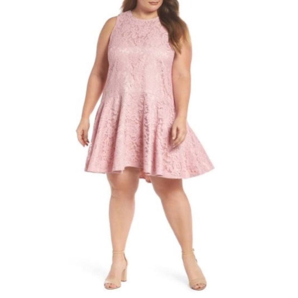 Eliza J Lace Midi Dress